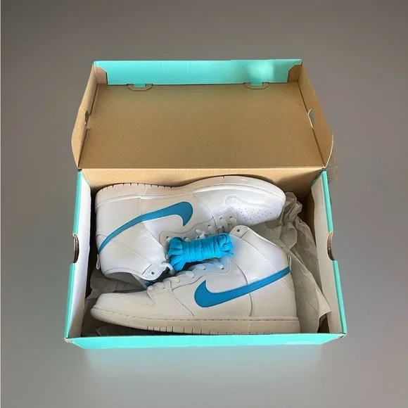 Size 10 - Nike SB Dunk High TRD QS Richard Mulder White Blue 881758-141 Men’s